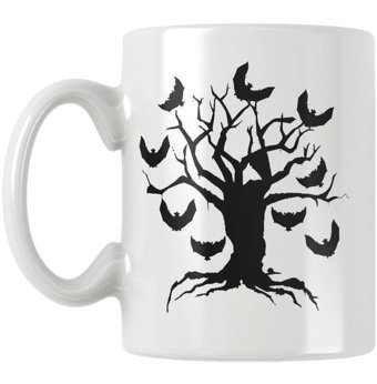 Qoeuyl Boutique Halloween Tree Baskılı Kupa Bardak