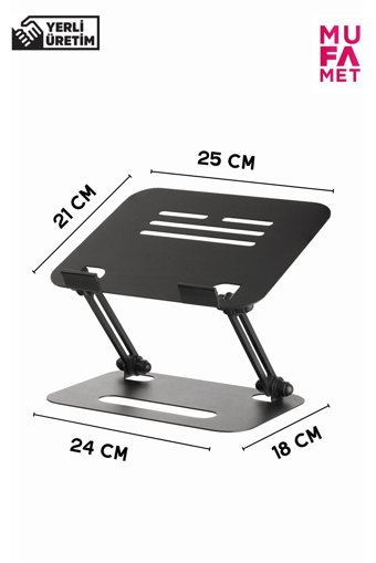 Mufamet Basic 2 Katlanabilir Metal Dikey Ayarlanabilir Taşınabilir Ayaklı Hareketli Laptop Standı