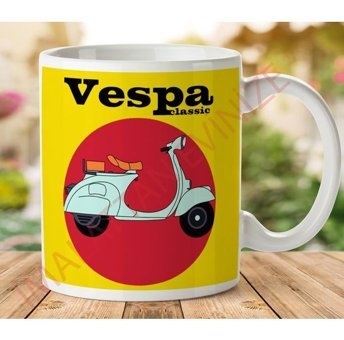 Art Hediye 1-484 Vespa Classıc İki Tarafı Baskılı Kupa Bardak