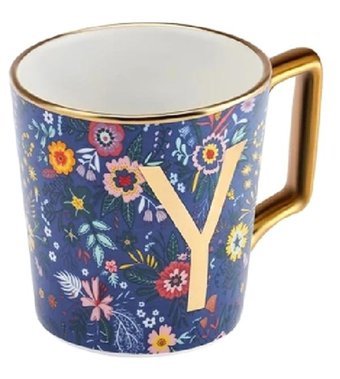 Karaca Flower Y Harfli Kupa 350 ml