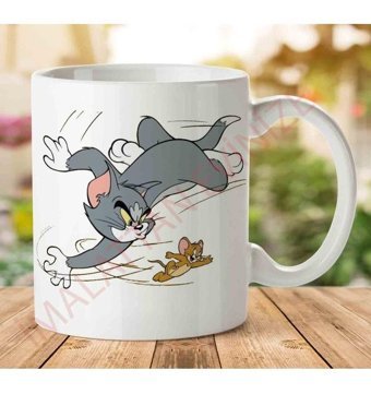 Art Hediye A2581 Tom And Jerry İki Tarafı Baskılı Kupa Bardak