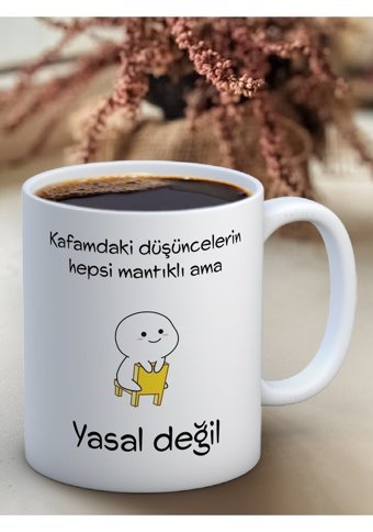 Truego Baskılı Kupa Bardak Seramik Mug - Yasal Değil