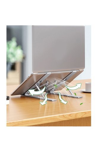 Coverzone Katlanabilir Alüminyum Dikey Ayarlanabilir Taşınabilir Ayaklı Hareketli Laptop Standı