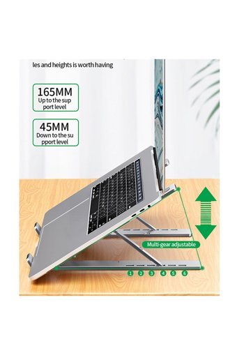 Coverzone Katlanabilir Alüminyum Dikey Ayarlanabilir Taşınabilir Ayaklı Hareketli Laptop Standı