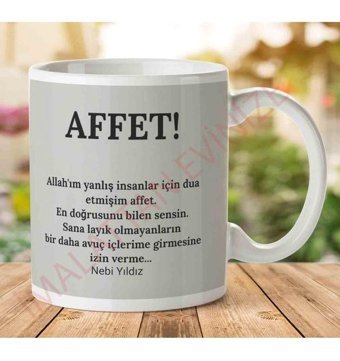 Art Hediye Nebi Yıldız Affet İki Tarafı Baskılı Kupa Bardak
