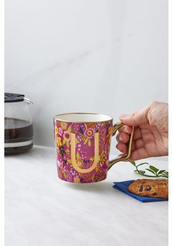 Karaca Flower U Harfli Kupa 350 ml