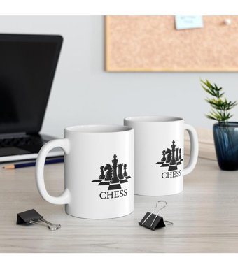 Baskıtech Satranç "Chess" Temalı Baskılı İkili Kupa Bardak