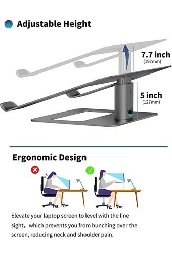 Soundance Metal Dikey Ayarlanabilir Taşınabilir Ayaklı Hareketli Laptop Standı