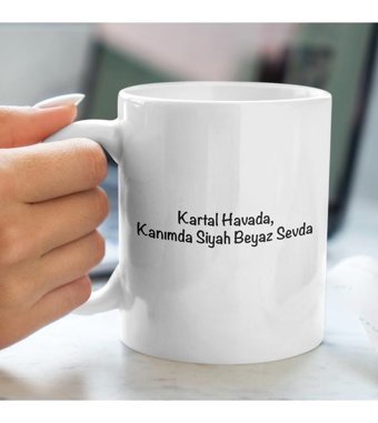 Kreatif Kupa Siyah Beyaz, Erkeğe Alınacak En Anlamlı Hediye