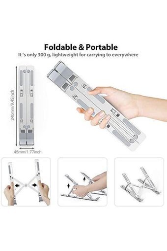 Mlnconcept Katlanabilir Alüminyum Dikey Ayarlanabilir Taşınabilir Ayaklı Hareketli Laptop Standı