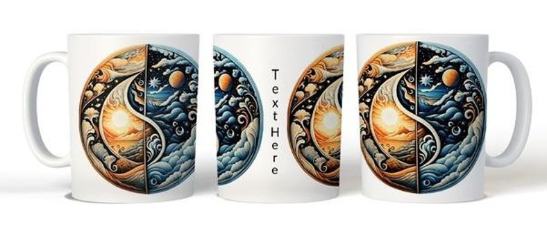 Kreatif Kupa Kişiye Özel Kupa, Yin Yang Uyum Kupası