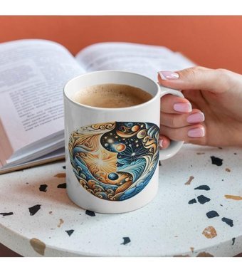 Kreatif Kupa Kişiye Özel Kupa, Yin Yang Uyum Kupası