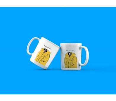 Akka Gift Hazırım Ve Emoji Baskılı Porselen Kupa Bardak