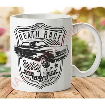 Art Hediye 1-125 Death Race İki Tarafı Baskılı Kupa Bardak