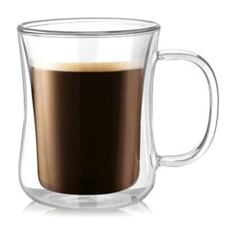 Çılgıntrend Çift Cidarlı Borosilikat Cam Kupa 250 ml