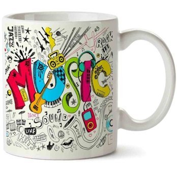 Art Hediye Music Love Müzik İki Tarafı Baskılı Kupa Bardak
