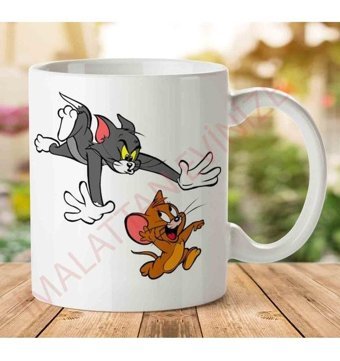Art Hediye A2582 Tom And Jerry İki Tarafı Baskılı Kupa Bardak