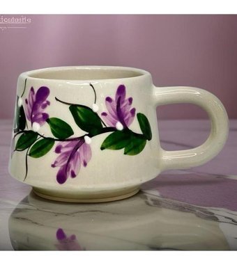İlbay Çini Takı İlbay Seramik Kupa Mug Klasik Lila Üzüm Bağı