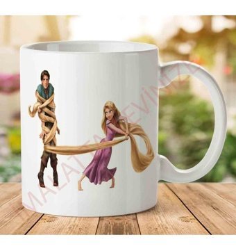 Art Hediye A2528 Rapunzel İki Tarafı Baskılı Kupa Bardak