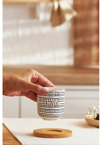 Emsan Tinylatte 2 Parça New Bone Kupa Seti 200 ml Siyah