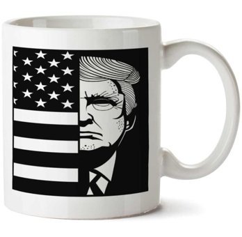 Art Hediye Trump In Flag.Png İki Tarafı Baskılı Kupa Bardak