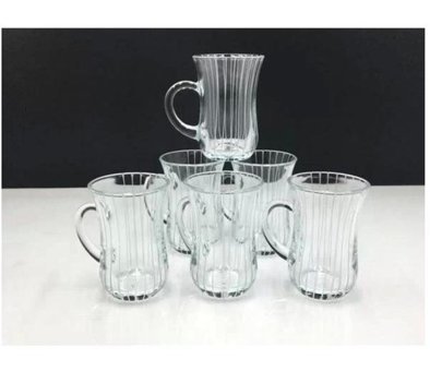 Paşabahçe 55411 Yağmur Kulplu Bardak 6 Lı