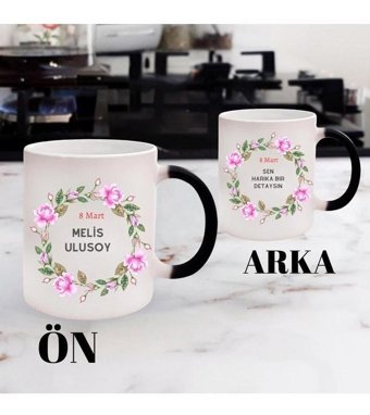 Hediye Vakti Kadınlar Günü Hediyesi Kişiye Özel Sihirli Kupa