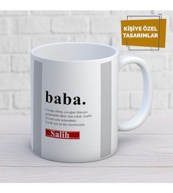 Mekstore Baba Kelimesinin Anlamı Yazılı Kupa