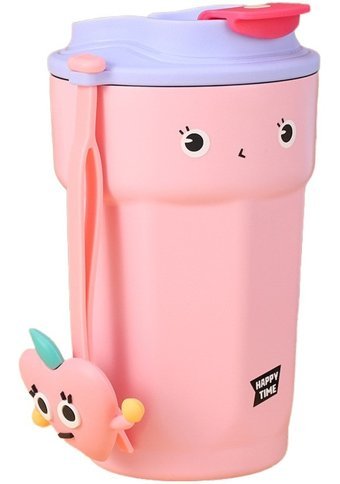 Luckystar 316 Paslanmaz Çelik Sekizgen Kahve Kupası-Pembe