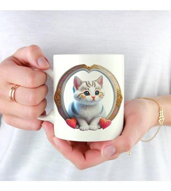 Kreatif Kupa Kedi Desenli Seramik Kupa Masaüstü Arkadaşınız