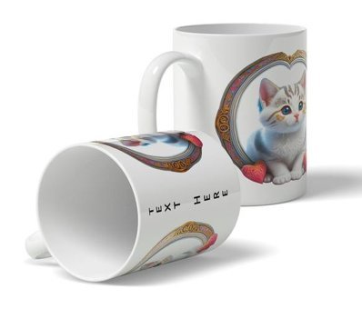 Kreatif Kupa Kedi Desenli Seramik Kupa Masaüstü Arkadaşınız
