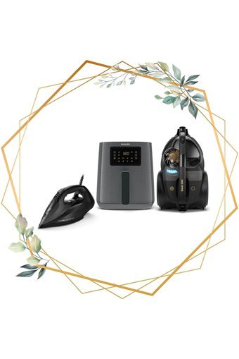 Philips Marathon Ultimate-Azur 7500 Series-5000 Series 3'lü Elektronik Çeyiz Seti Siyah