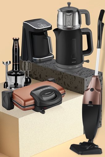 Goldmaster Blacktrend 25 Parça Elektronik Çeyiz Seti Rose-Siyah