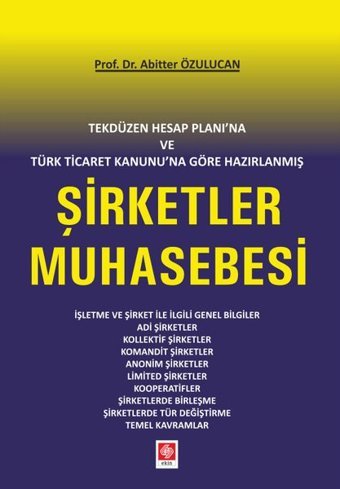 Şirketler Muhasebesi Hakan Aksakaloğlu Ekin Basım Yayın