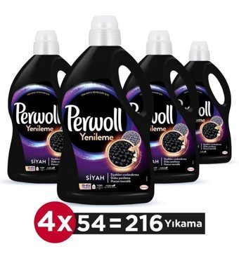 Perwoll Siyahlar İçin 200 Yıkama Sıvı Deterjan 4x2.97 lt