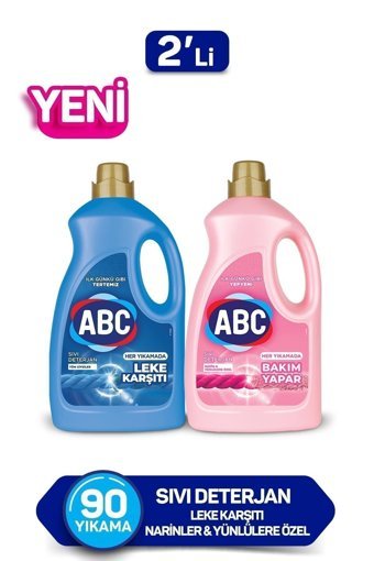 Abc Renkliler İçin 100 Yıkama Sıvı Deterjan 2x2.7 lt