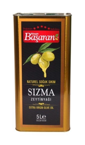 Başaran Soğuk Sıkım Organik Polifenolsüz Teneke Sızma Zeytinyağı 5 lt