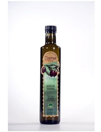İzorya Soğuk Sıkım Organik Polifenolsüz Cam Sızma Zeytinyağı 500 ml
