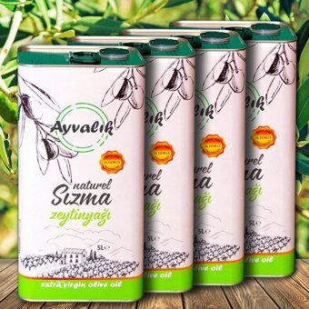 Ayvalık Soğuk Sıkım Organik Polifenolsüz Teneke Sızma Zeytinyağı 4 x 5 lt
