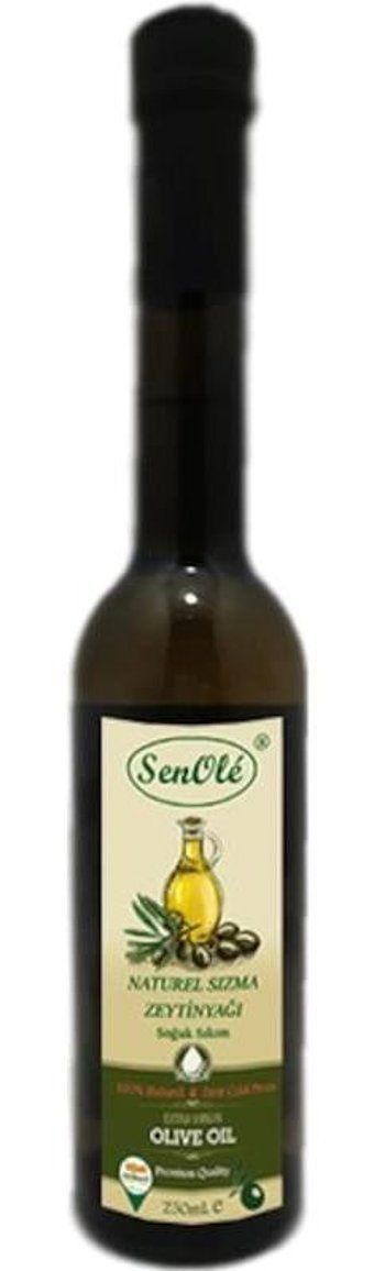 Senole Soğuk Sıkım Organik Polifenolsüz Cam Sızma Zeytinyağı 250 ml