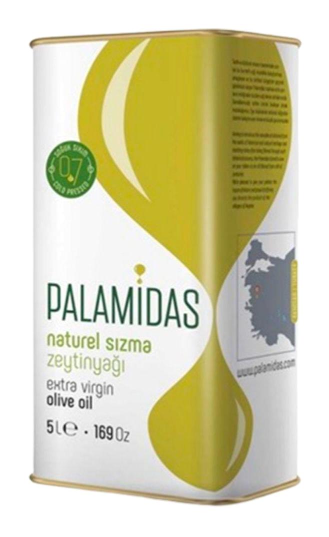 Palamidas Soğuk Sıkım Organik Polifenolsüz Teneke Sızma Zeytinyağı 5 lt