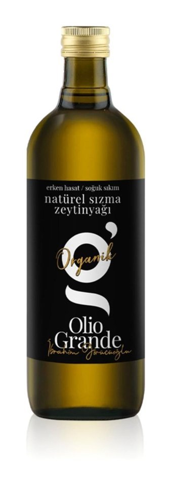 Olio Grande Soğuk Sıkım Organik Polifenolsüz Cam Sızma Zeytinyağı 500 ml