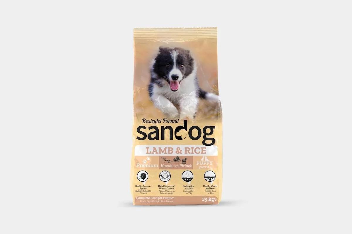 Sandog Besleyici Formül Kuzu Etli-Pirinç Tüm Irklar Yavru Kuru Köpek Maması 15 kg