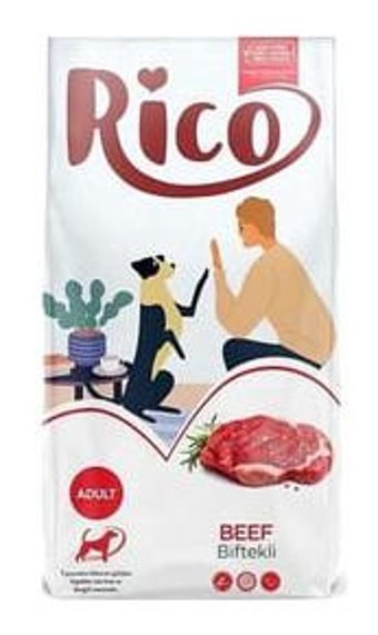Rico Biftek Büyük ve Orta Irk Yetişkin Kuru Köpek Maması 15 kg