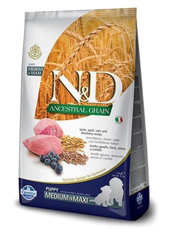 N&d Ancestral Grain Kuzu-Yaban Mersinı Büyük ve Orta Irk Yavru Kuru Köpek Maması 2.5 kg