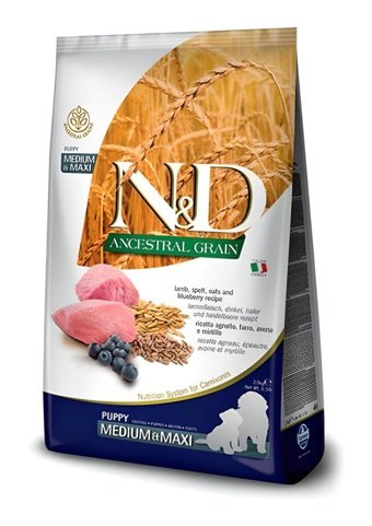 N&d Ancestral Grain Kuzu-Yaban Mersinı Büyük ve Orta Irk Yavru Kuru Köpek Maması 2.5 kg