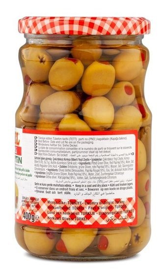 Cebel Biberli Yeşil Zeytin Kavanoz 400 gr