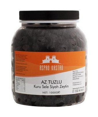 Aspro Kastro Az Tuzlu Sele Siyah Zeytin 1 kg