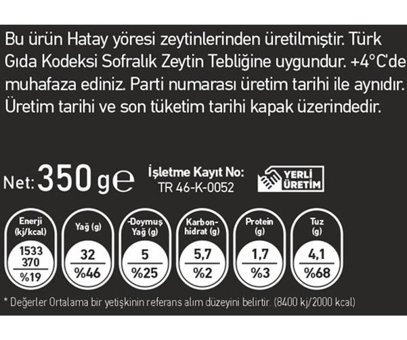 Akalp Çiftliği Yeşil Zeytin 350 grr