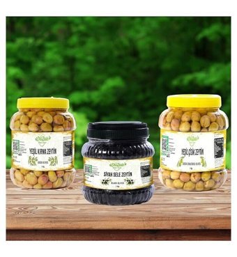 Ehlizade Sele Çizik Siyah - Yeşil Zeytin 1 kg